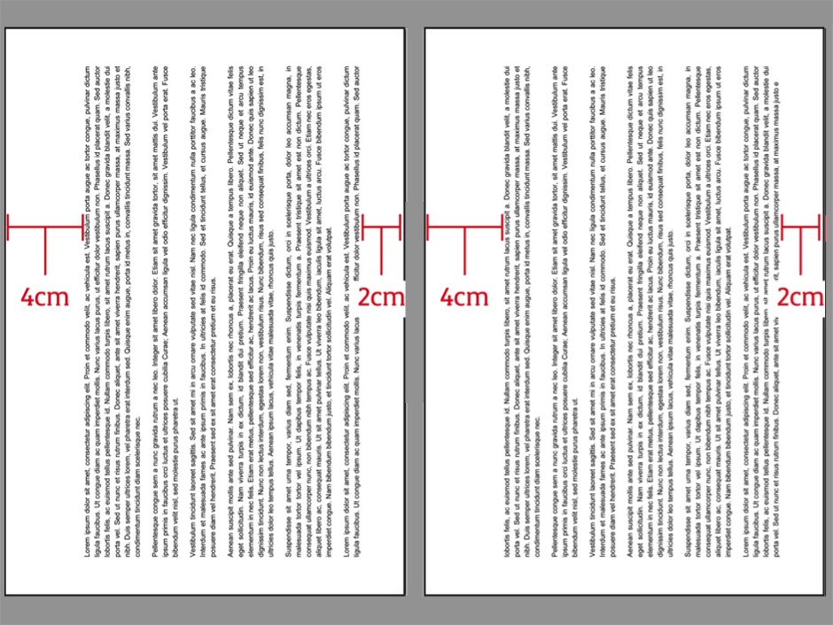 margin for thesis in cm