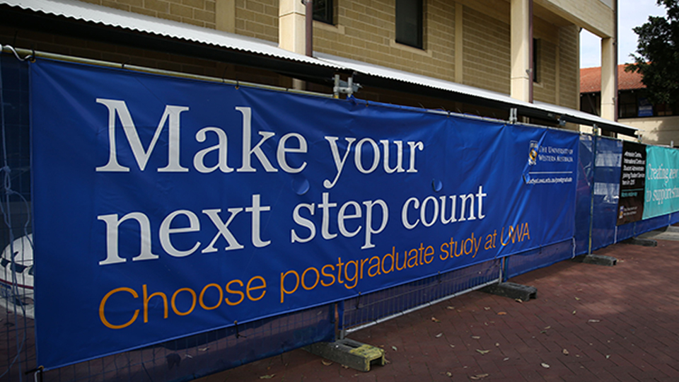 Example of a vinyl banner